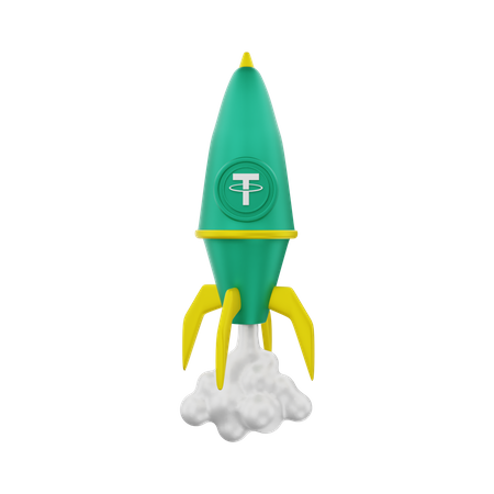 Tether startup  3D Illustration