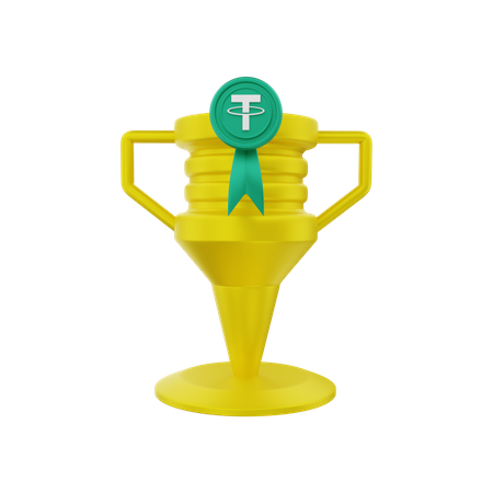 Tether-Trophäe  3D Illustration