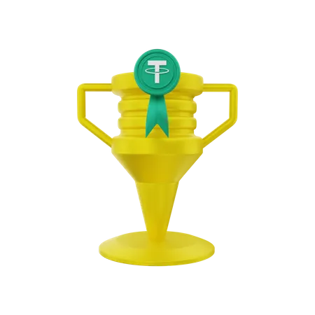 Tether-Trophäe  3D Illustration