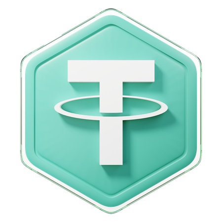 Tether USD (USDT) Badge  3D Icon