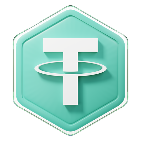 Tether USD (USDT) Badge 3D Icon