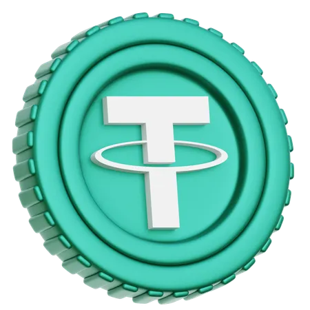 Tether USDT Coin  3D Icon