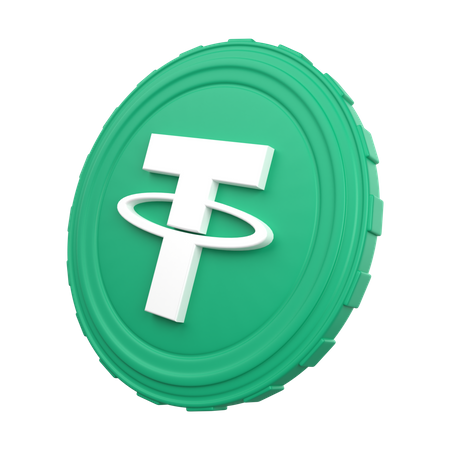 Tether USDT Coin  3D Icon