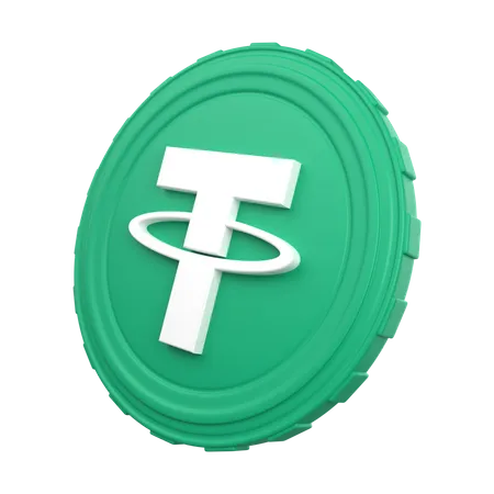 Tether USDT Coin  3D Illustration