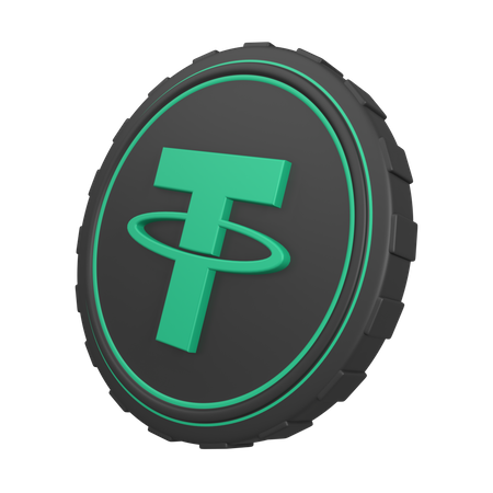 Tether USDT Coin  3D Illustration