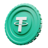 tether usdt coin 3d logos