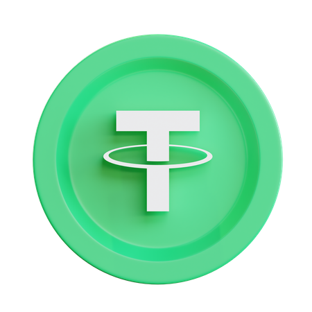 Tether usdt cryptocurrency  3D Illustration