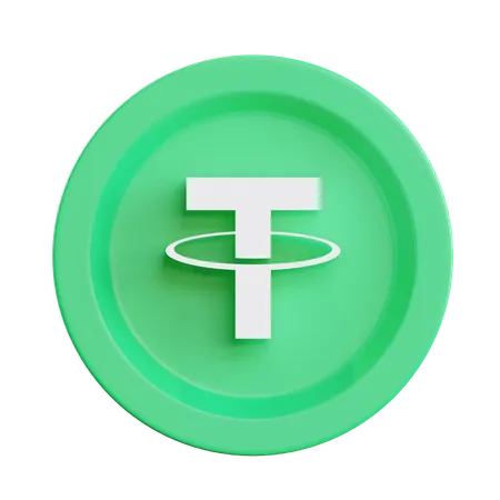 Tether usdt cryptocurrency  3D Illustration