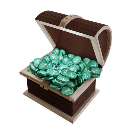 Tether (USDT) Treasure Chest  3D Icon