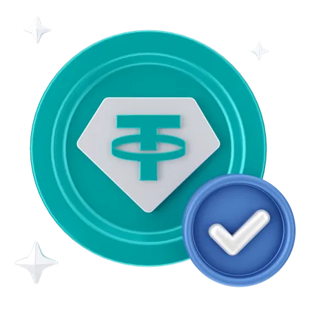 Tether verifiziert  3D Icon