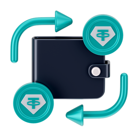 Tether wallet  3D Icon
