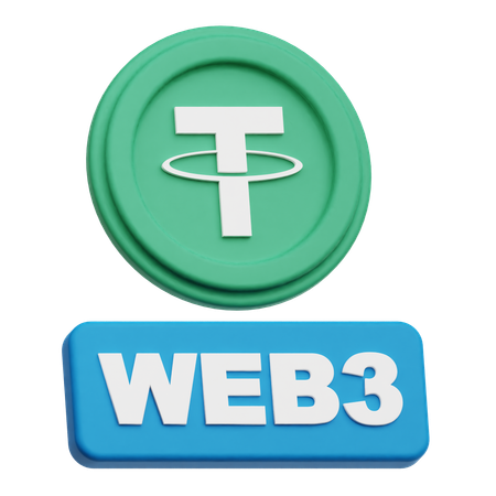 Tether Web 3  3D Icon