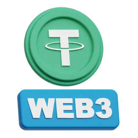 Tether Web 3  3D Icon