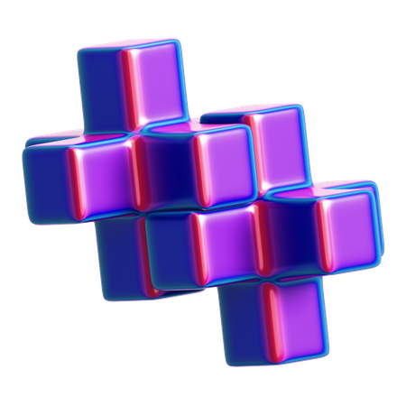 Tetris Abstract  3D Icon