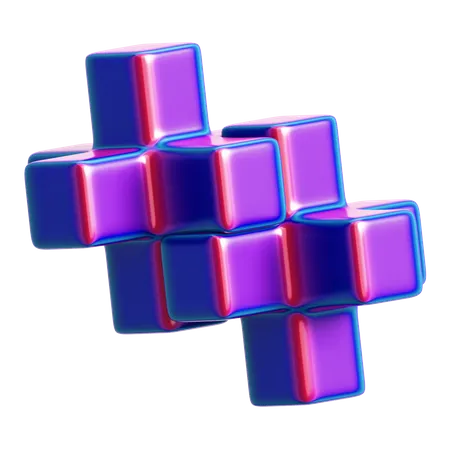 Tetris Abstract  3D Icon