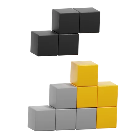 Bloc tétris  3D Icon