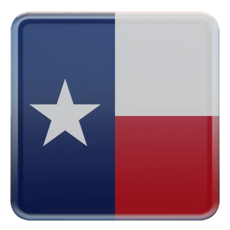Texas Square Flag  3D Icon