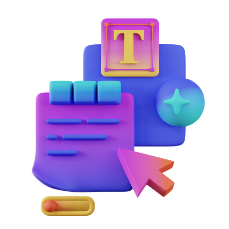 Text  3D Icon