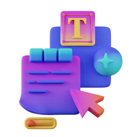 Text  3D Icon