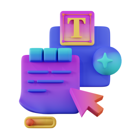 Text  3D Icon