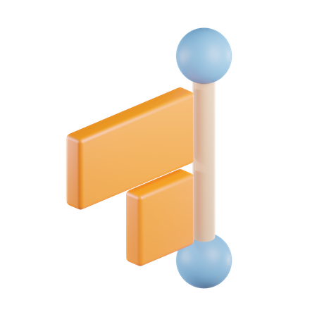 Text Align Right  3D Icon