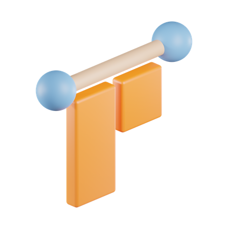 Text Align Top  3D Icon