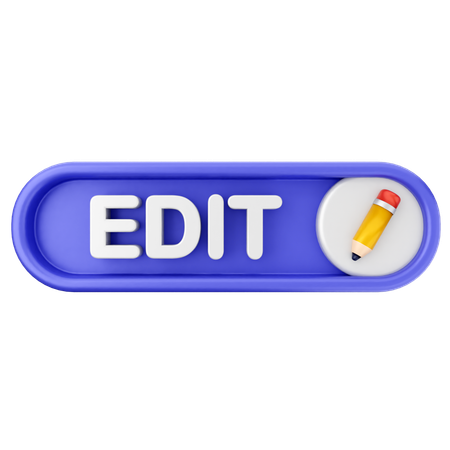 Schaltfläche „Text bearbeiten“  3D Icon