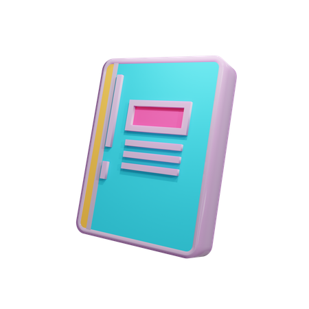 교과서  3D Icon