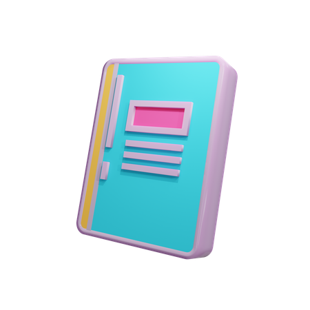 Text Book  3D Icon