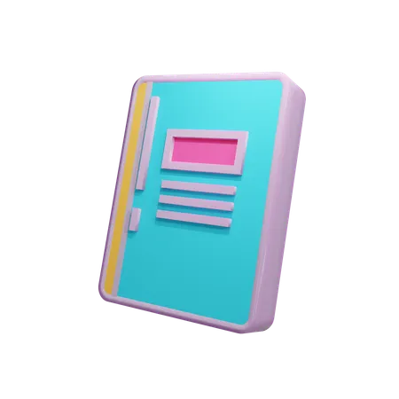 Text Book  3D Icon