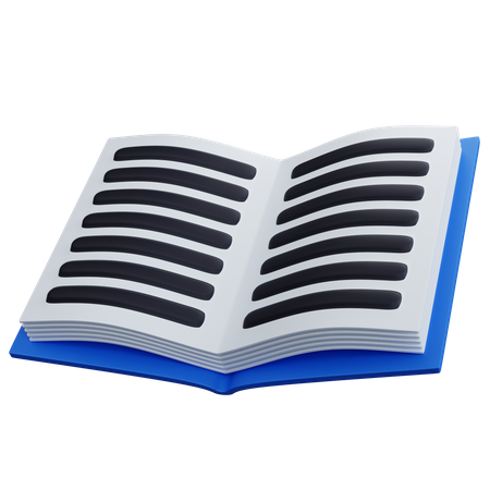 Text Book 3D Icon