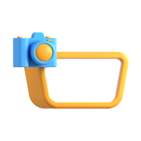 Text Box With Camera  3D Icon