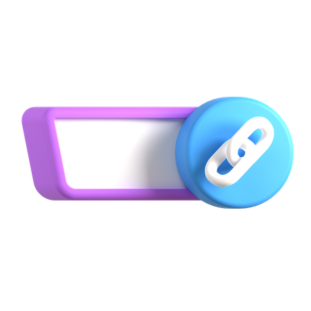 Text Box With Link  3D Icon