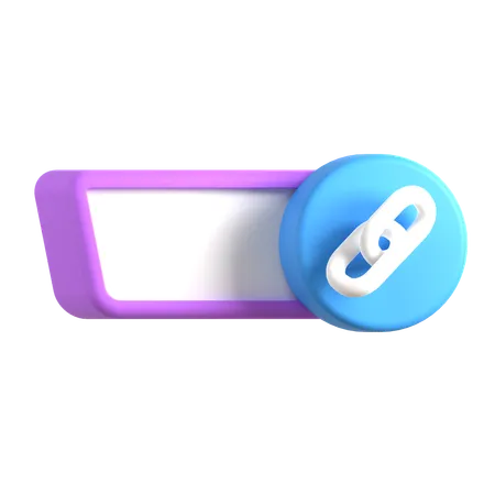 Text Box With Link  3D Icon