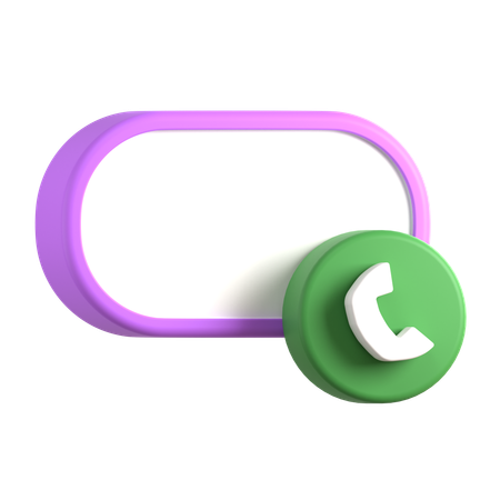 Text Box With Phone  3D Icon