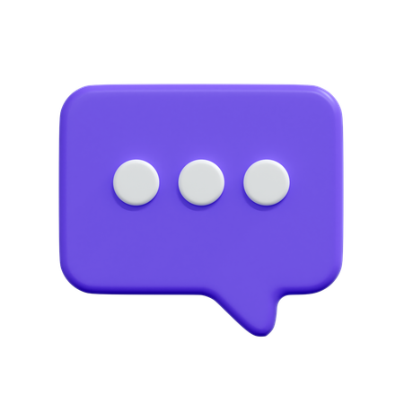 Text Chat  3D Icon