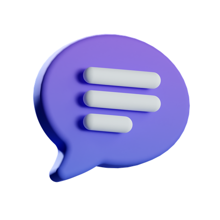 Text Chat  3D Icon