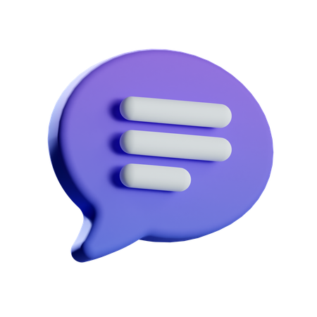 Text Chat  3D Icon
