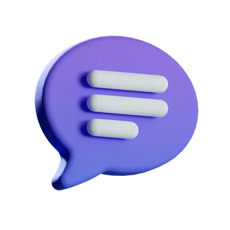 Text Chat  3D Icon