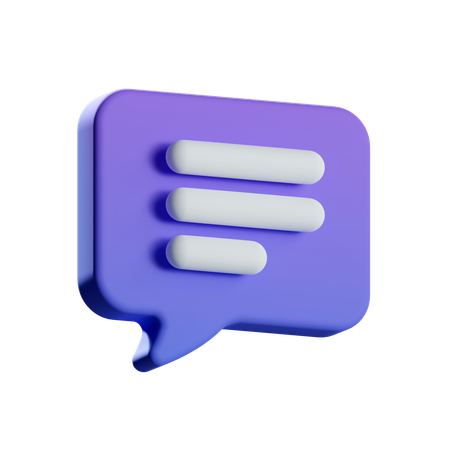 Text Chat  3D Icon