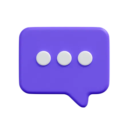 Text Chat  3D Icon