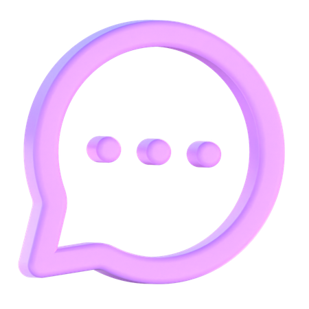 Text Chat  3D Icon