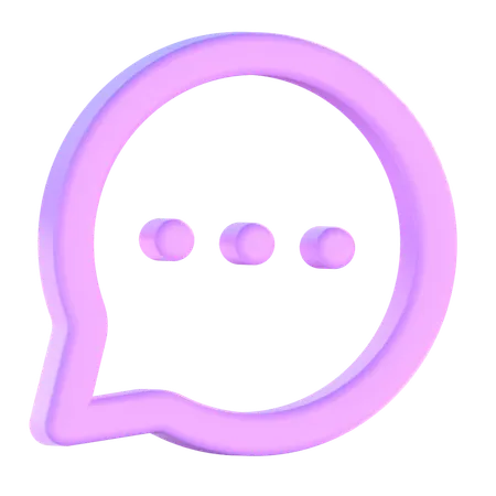 Text Chat  3D Icon