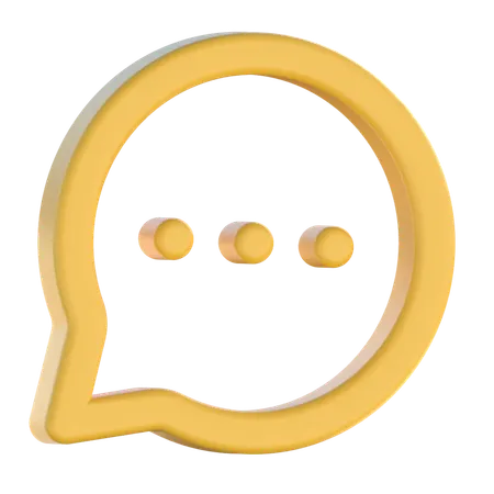 Text Chat  3D Icon
