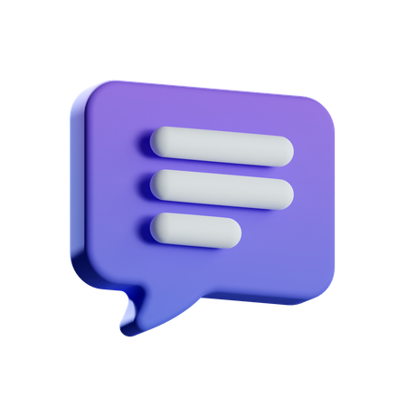 Text-Chat  3D Icon