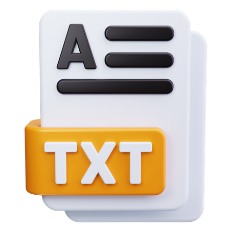 Text Document  3D Icon