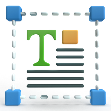 텍스트 편집  3D Icon