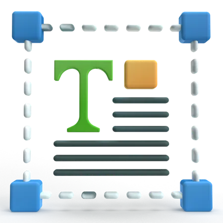 텍스트 편집  3D Icon