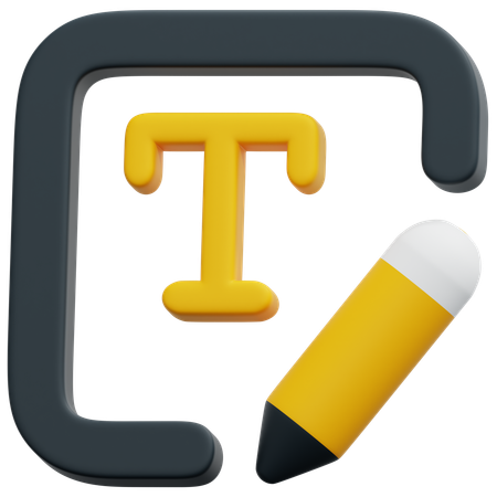 Text Edit  3D Icon
