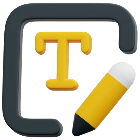 Text Edit  3D Icon